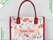 Túi Vải Đay Quai Da