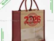 Túi Vải Đay Phối Trong Suốt