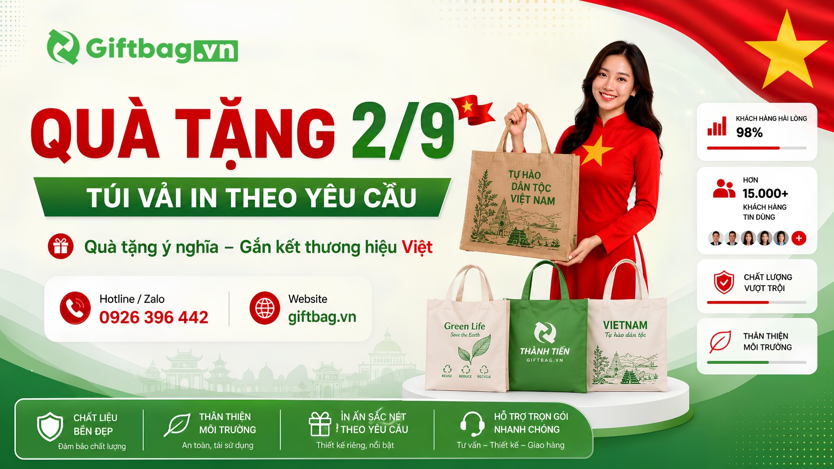 Xưởng sản xuất túi vải Giftbag