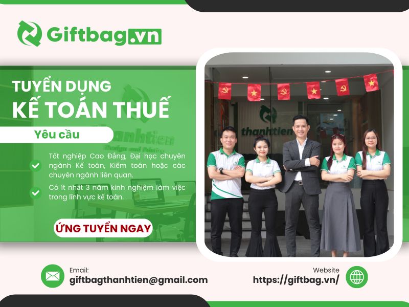 [TUYỂN DỤNG] KẾ TOÁN THUẾ (CÔNG NỢ - ĐẦU VÀO - ĐẦU RA)