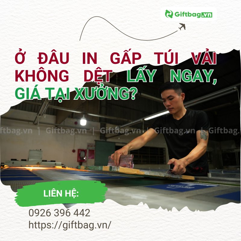 Ở Đâu In Gấp Túi Vải Không Dệt Lấy Ngay, Giá Tại Xưởng?