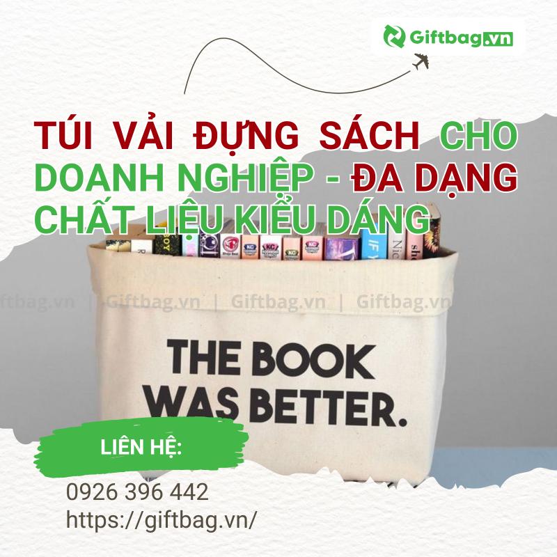 Túi Vải Đựng Sách Cho Doanh Nghiệp - Đa Dạng Chất Liệu Kiểu Dáng