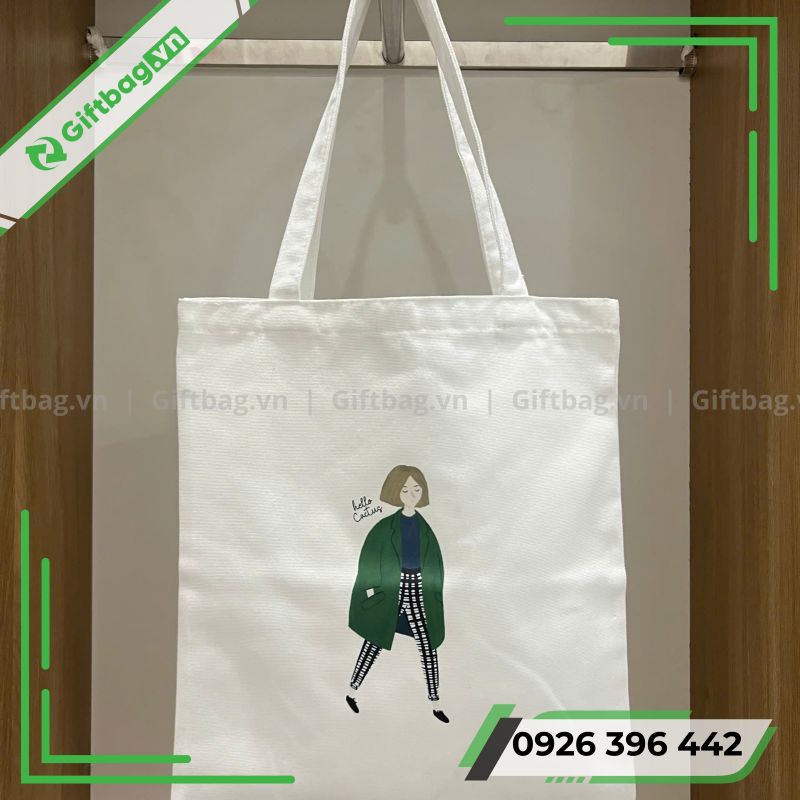 Túi Vải Canvas Trắng