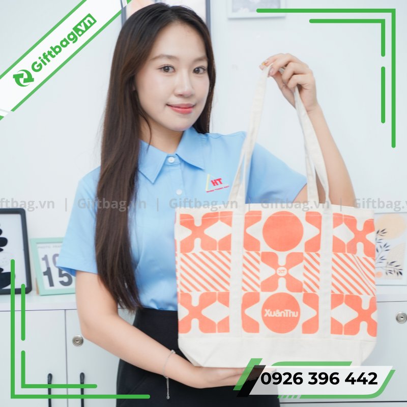  Túi Vải Canvas Quai May Liền Đáy 