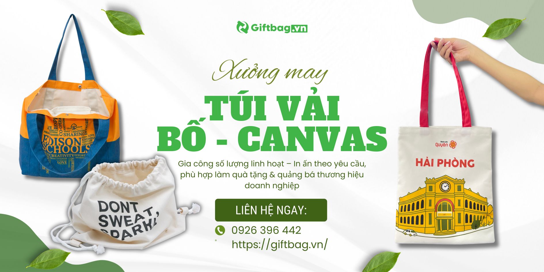Xưởng May Túi Vải Bố - Canvas Cao Cấp Giá Rẻ Hà Nội & HCM