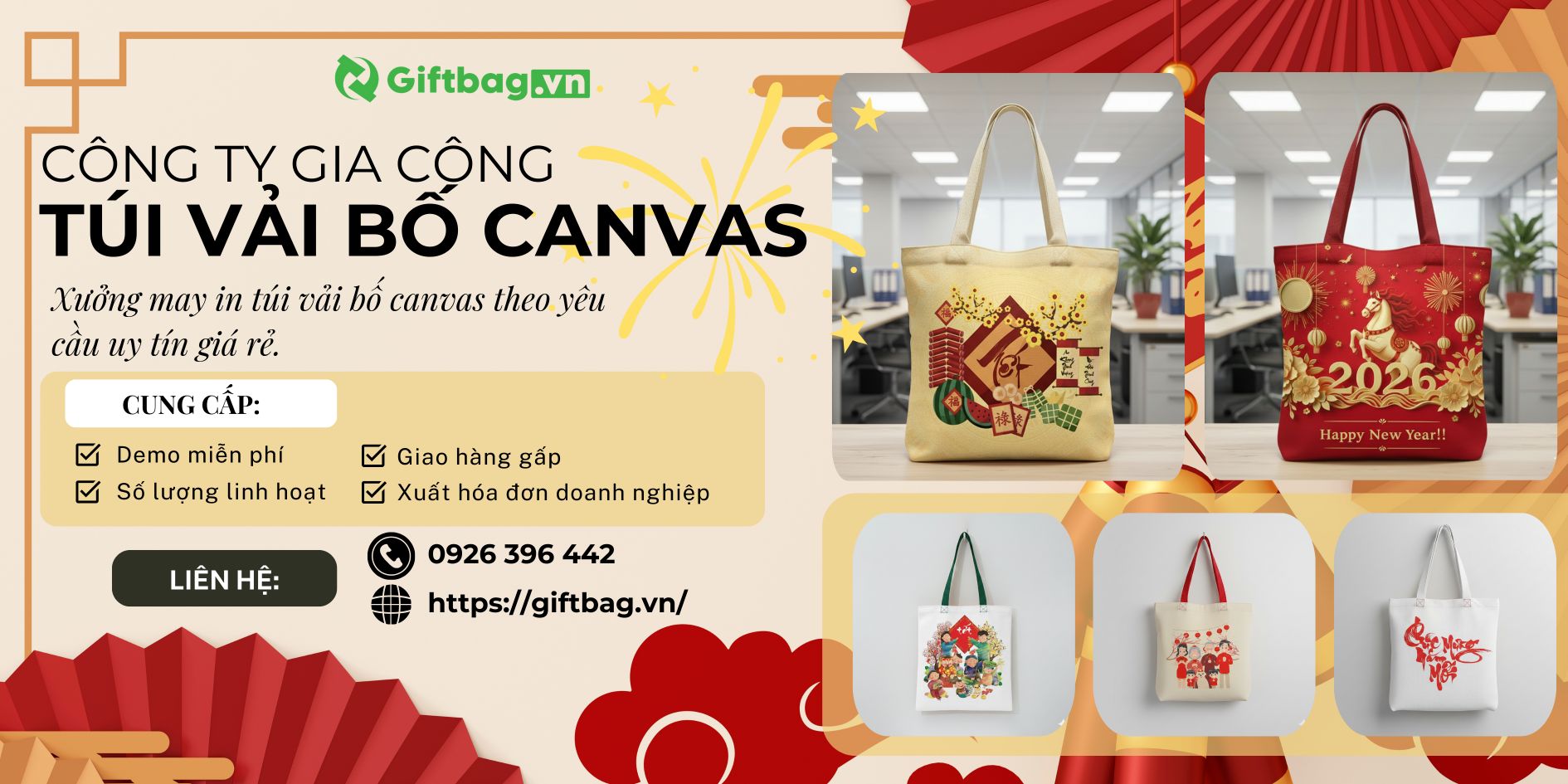 Xưởng May Túi Vải Bố - Canvas Cao Cấp Giá Rẻ Hà Nội