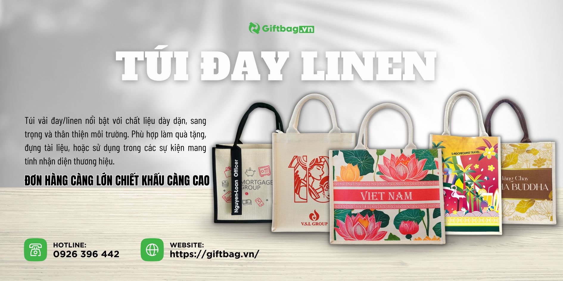 Xưởng Sản Xuất Túi Vải Đay Linen Giá Rẻ Hà Nội & HCM