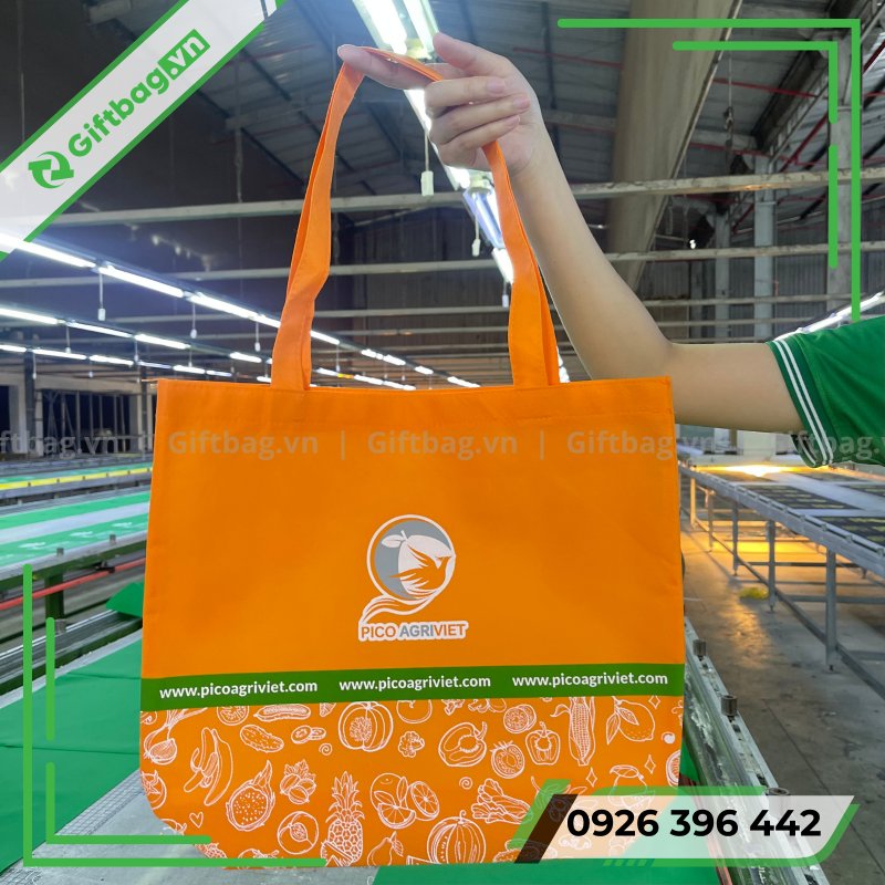 Túi Vải Không Dệt Màu Cam