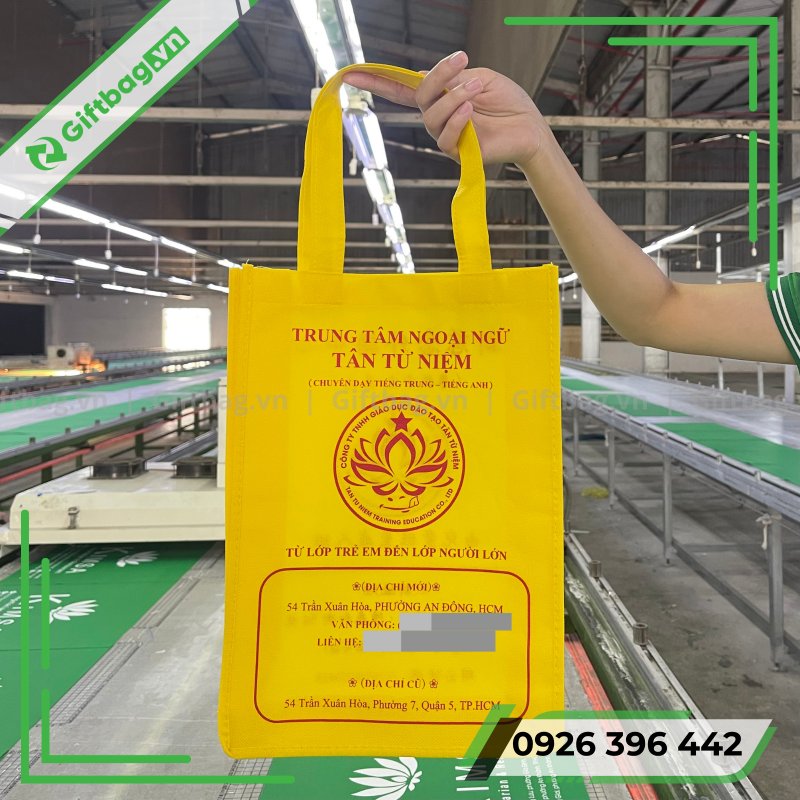 Túi Vải Không Dệt Màu Vàng